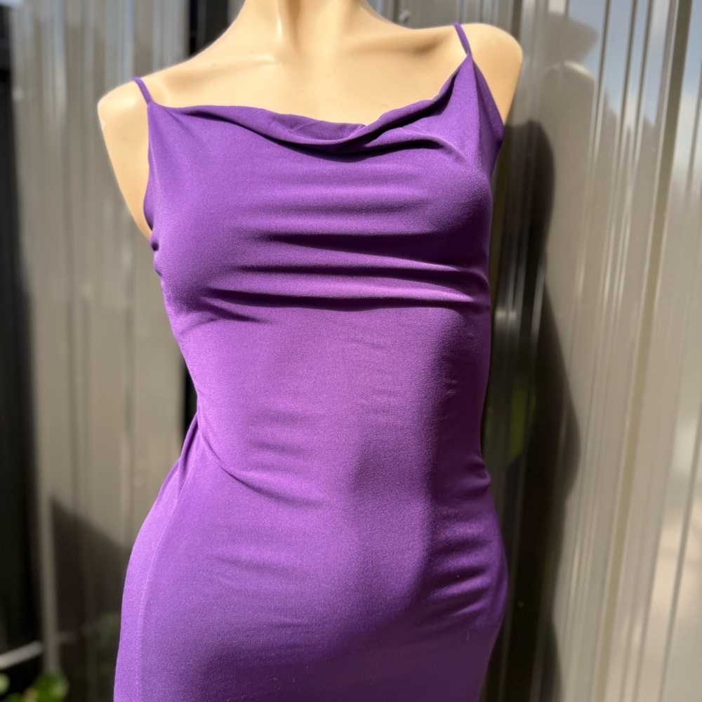 Chic Strapless Purple Dress